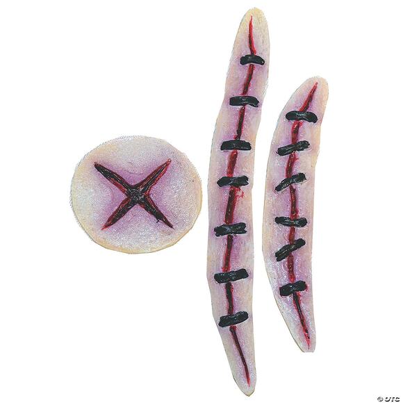 TRICK OR TREAT 3 PC ROB ZOMBIE LATEX SCARS HALLOWEEN PROSTHETICS NEW MAJMGM102 - Picture 4 of 4